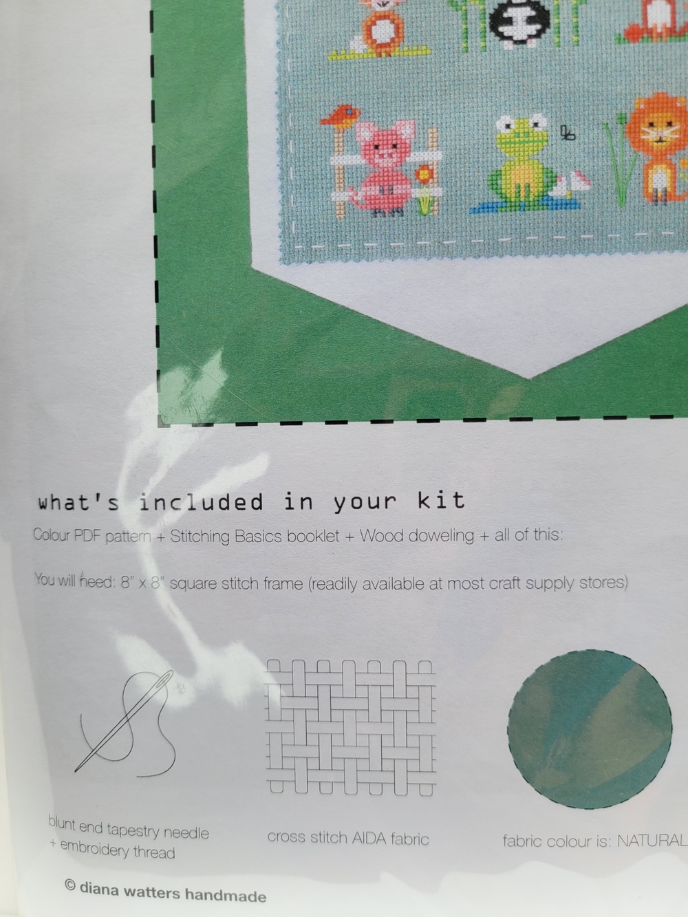 NWT - Diana Watters Animal Sampler Cross Stitch Kit - Still in package - Picture 6 of 7